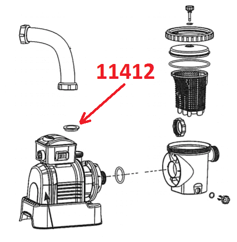 L-образное уплотнительное кольцо для фильтр насоса 11412