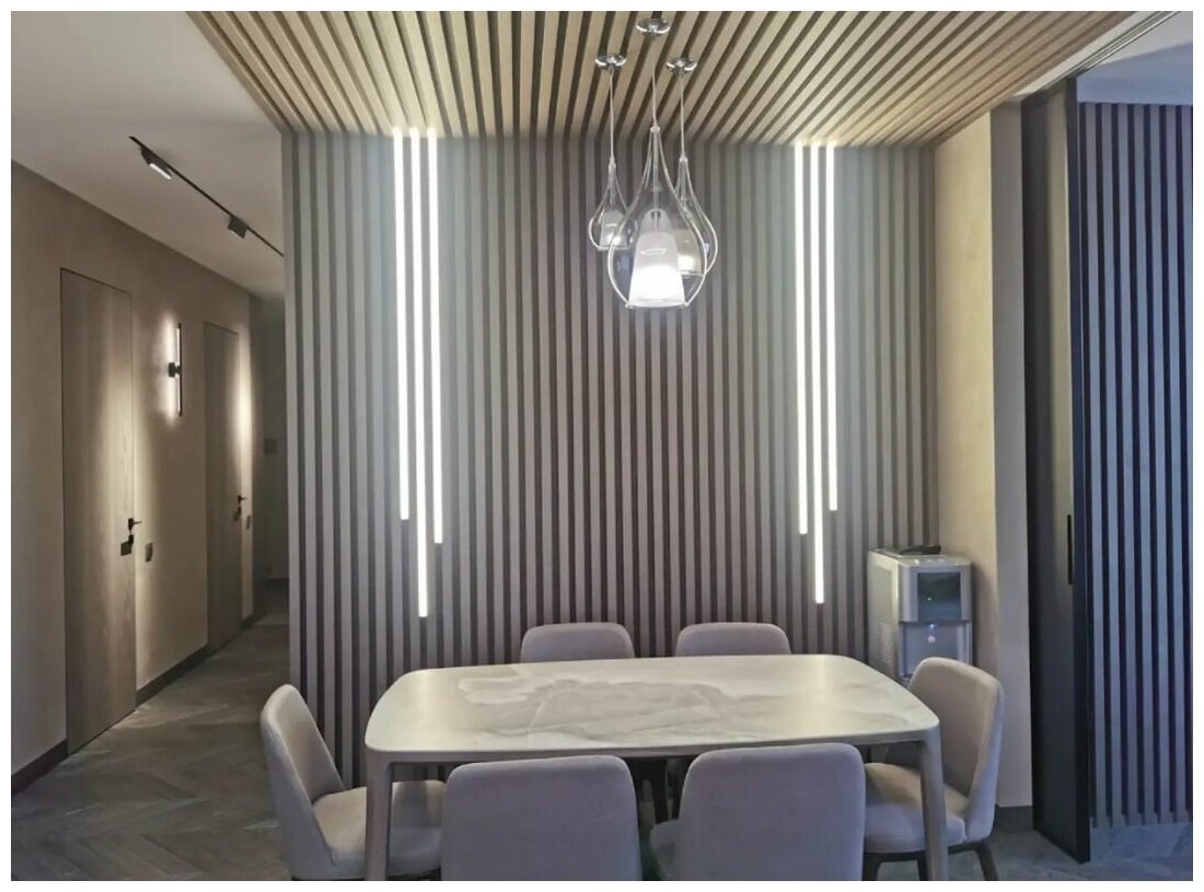 Потолочно-стеновые рейки с подсветкой из Сосны 40х40мм. Цена за 1 рейку