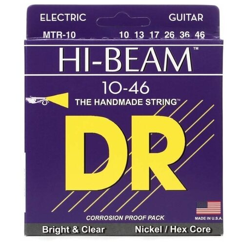 Струны для электрогитары DR Hi-Beam MTR-10 Medium (10-46)