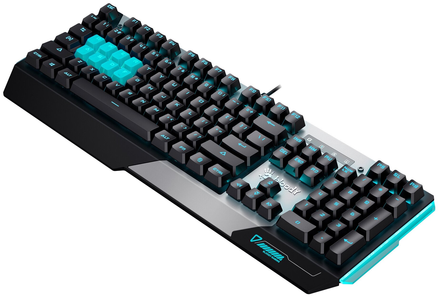 Клавиатура A4Tech Bloody B865 механическая серыйчерный USB for gamer LED