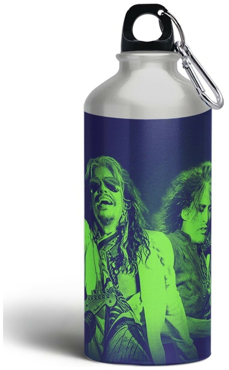 Бутылка спортивная,туристическая фляга, 500мл с карабином Aerosmith - 2