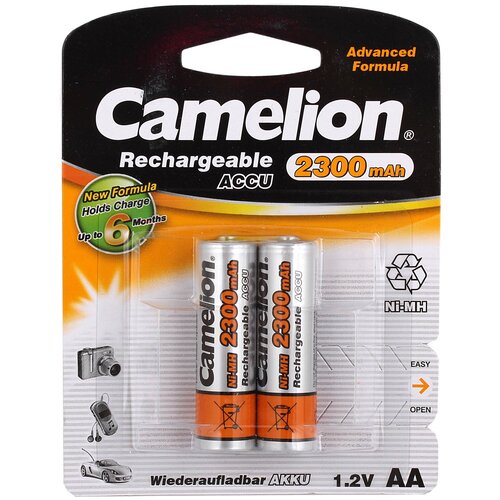 Аккумуляторные батарейки Camelion HR6 2300mah NH-AA2300BP2 BL2