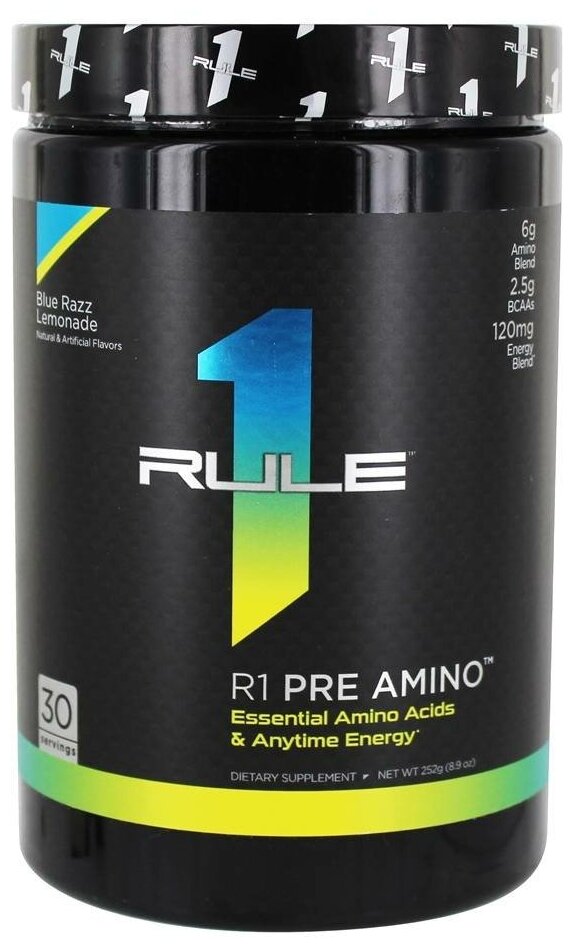 Аминокислоты RULE1 Pre Amino 252гр blue razz lemonade