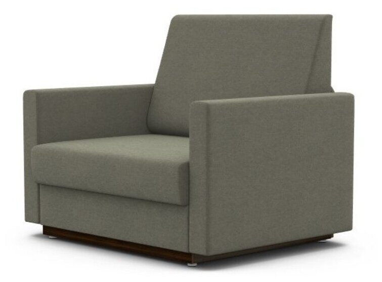 Кресло-кровать Стандарт + фокус- мебельная фабрика 80х80х87 см серая рогожка