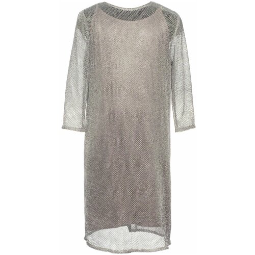 Платье Андерсен нарядное для девочки серебро сетка 164