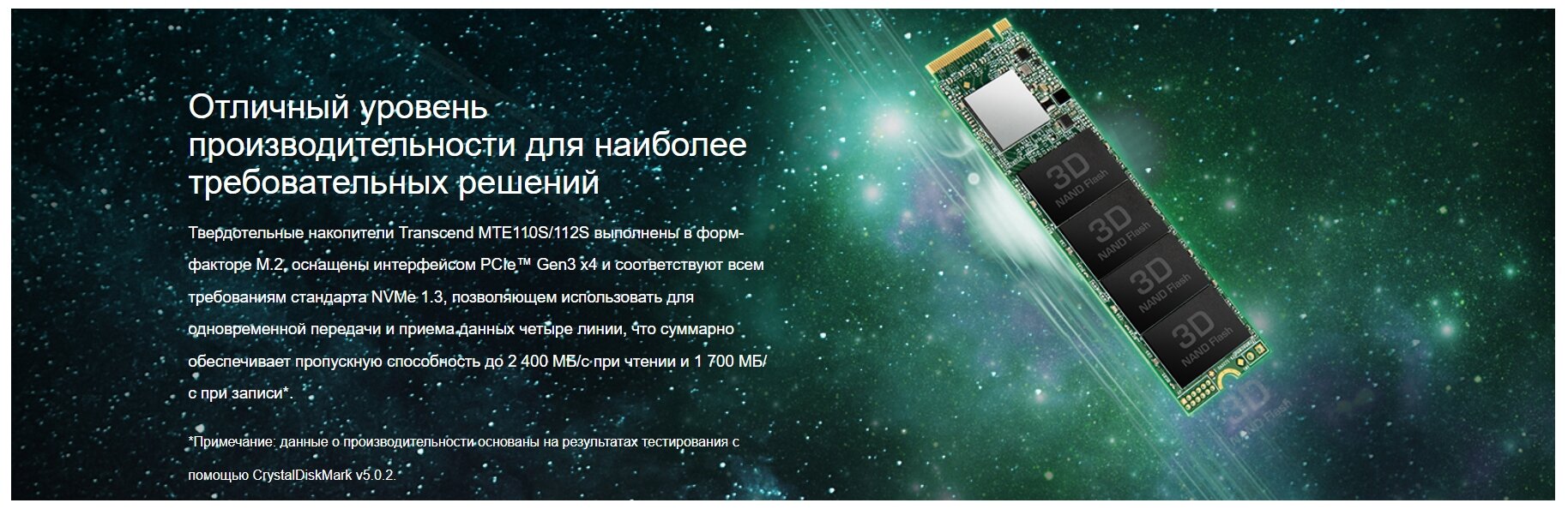 Твердотельный накопитель Transcend 1 ТБ M2 TS1TMTE110S