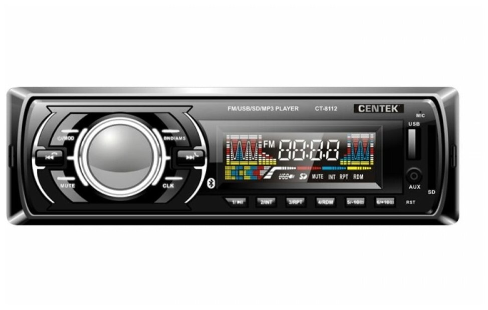 Автомагнитола Centek СТ-8112 4х50 Вт BLUETOOTH SD/MMC/USB MP3 цветной LED