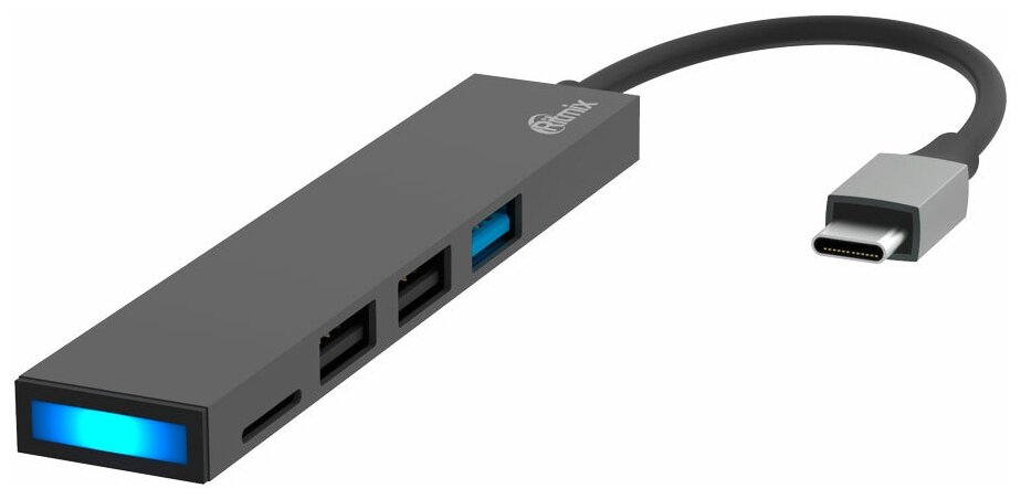 Разветвитель USB-C Ritmix CR -4314 хаб - концентратор 2 порта USB201порт USB30металл