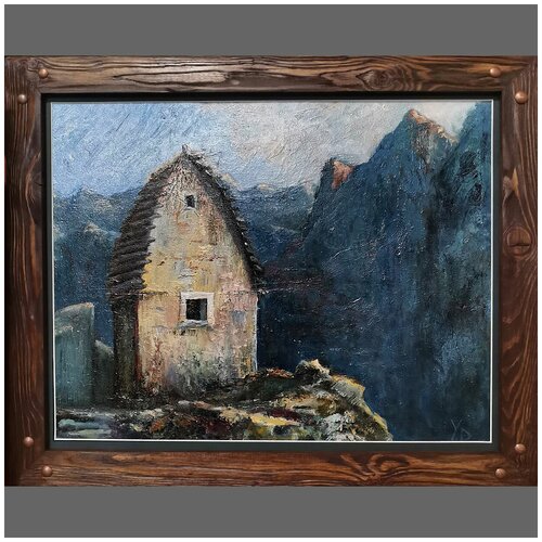 Картина «Утро в горных вершинах», художник Умников Дмитрий, 40х50см, холст масло, авторская живопись, современное искусство, Саратов