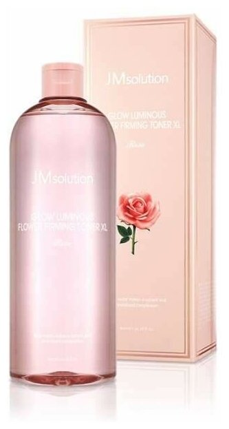 JmSolution Укрепляющий тонер лица с экстрактом розы glow luminous flower firming Toner XL