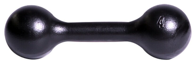 Гантель литая 4 кг Титан чугунная неразборная, диаметр ручки: 25 мм — фото 1