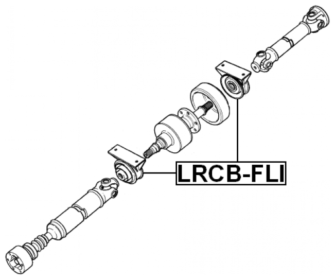 Подшипник подвесной карданного вала Febest LRCB-FLI