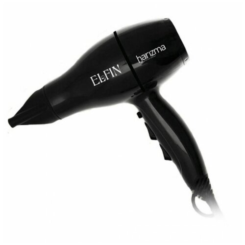 Профессиональный компактный фен для волос чёрный Elfin 1900 Вт Harizma 511500₽