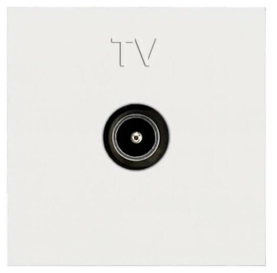 Abb NIE Механизм ТВ розетки, простой, 2-модульный, серия Zenit, цвет альпийский белый