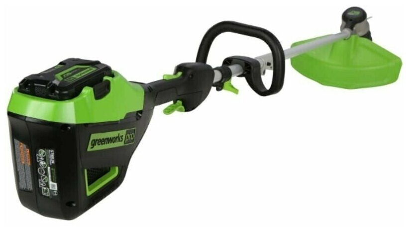 Триммер аккумуляторный GREENWORKS GD60LT, 60V, 40 см, бесщеточный, c АКБ 4АЧ и ЗУ - фотография № 5