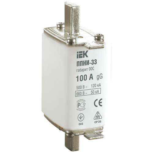 Вставка плавкая ППНИ-33 100А габарит 00С IEK DPP11-100