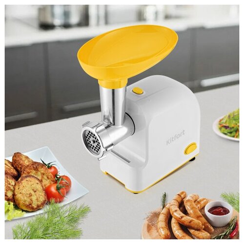 Мясорубка Kitfort КТ-2113-2 бело-желтая 289000₽