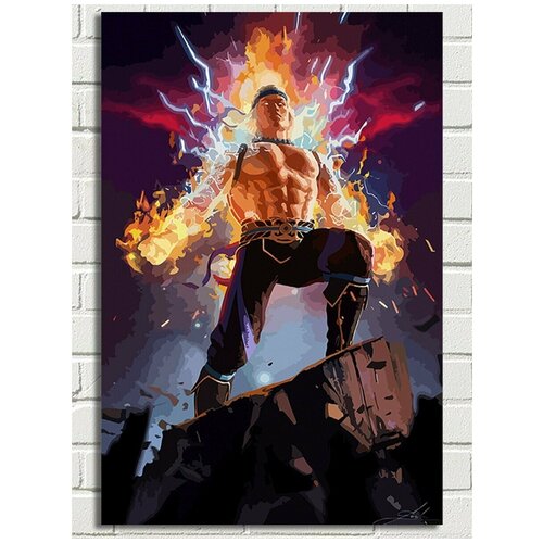 картина по номерам игра mortal kombat лю канг 8181 в 60x40 Картина по номерам игра Mortal Kombat (Лю Канг) - 8181 В 60x40