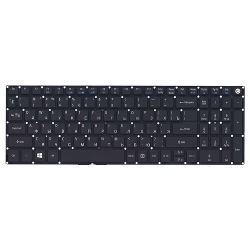 Клавиатура keyboard для ноутбука Acer Aspire A315 E5-575G E5-573G E5-573 N15Q1 EX2540 ES1-523 EX2511G E5-576G черная 693₽