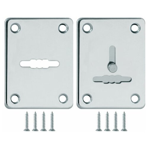 Декоративная накладка ESC081/082-CP-8 (хром) на сув. замок сталь (1пара)