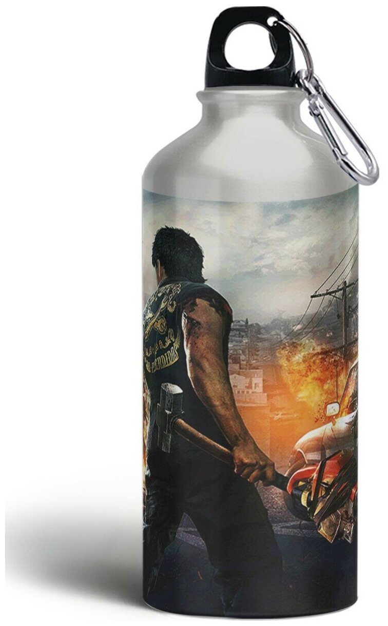 Бутылка спортивная,туристическая фляга, 500мл с карабином Dead Rising 3 - 1