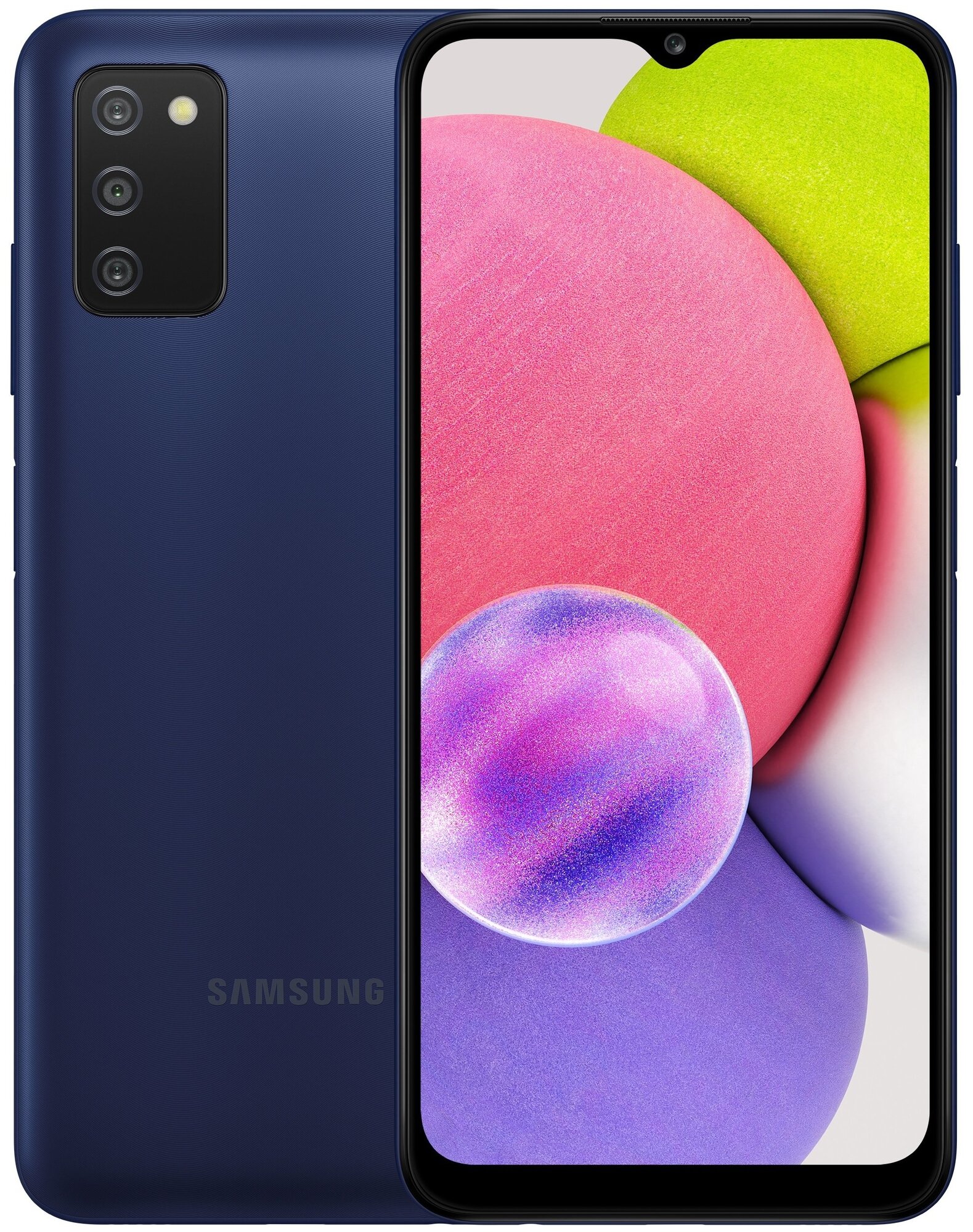 Смартфон Samsung Galaxy A03s 3/32 ГБ, Dual nano SIM, синий