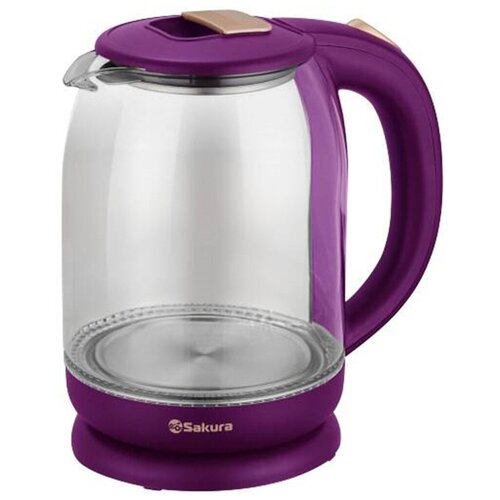 Чайник электр SA-2709V 18 стеклянный фиолетовый с подсветкой 110000₽