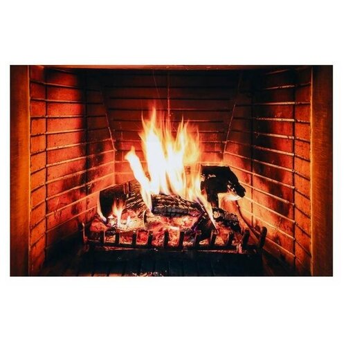 Фотофон винил Камин 100х150 см 1158₽