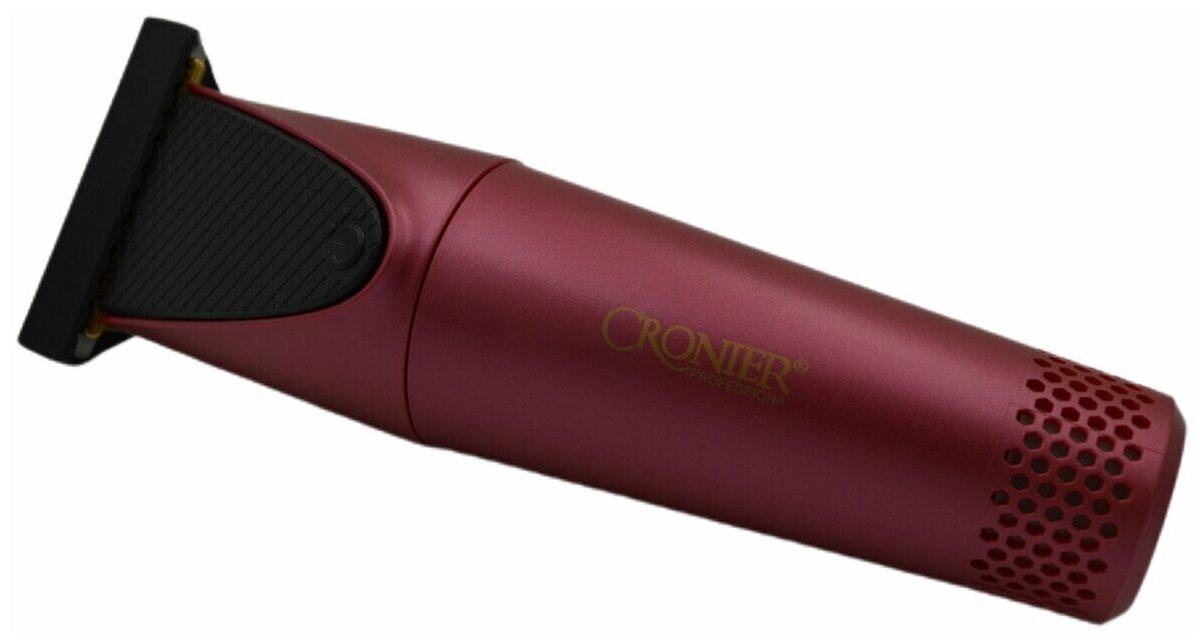 Машинка для стрижки волос Cronier CR-29, Триммер для бороды и усов, 3 насадки(1мм,2мм,3мм), Бордовый - фотография № 9