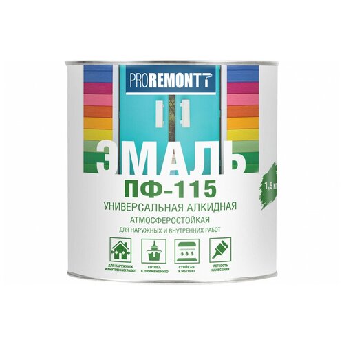 Эмаль ПФ-115 Proremontt 1,9 кг, серый