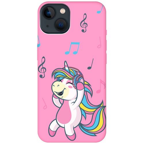 Силиконовый чехол на Apple iPhone 13 Mini / Эпл Айфон 13 мини с рисунком Musical Unicorn Soft Touch розовый силиконовый чехол на apple iphone 13 эпл айфон 13 с рисунком musical unicorn soft touch мятный