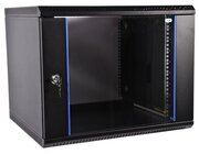 Шкаф настенный Цмо ШРН-Э-6.350-9005 6U 350 мм дверь стекло, черный
