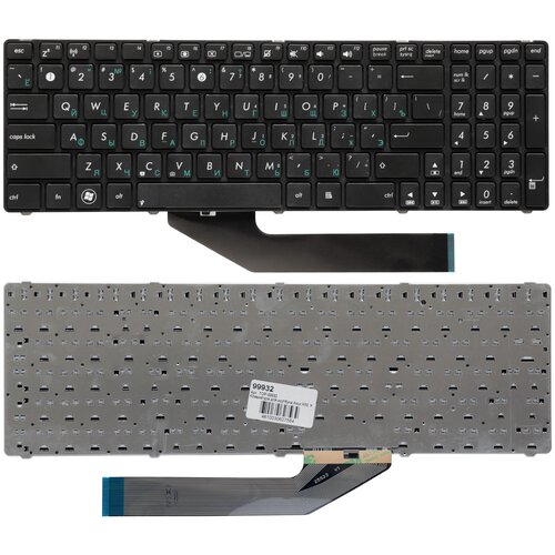 Клавиатура для ноутбука Asus K50 K60 K70 Series Плоский Enter Черная с рамкой PN V090562BK1 681₽