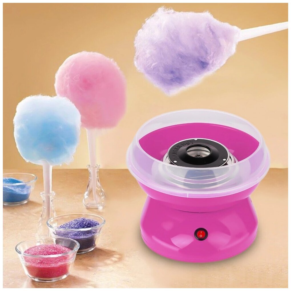 Аппарат для изготовления сладкой сахарной ваты Cotton Candy Maker Pink - фотография № 4