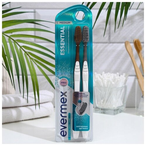 Зубная щётка Evermex Essential средней жёсткости 2 шт.