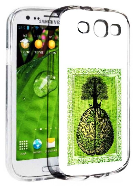 Чехол задняя-панель-накладка-бампер MyPads абстракция здоровый мозг для Samsung Galaxy S3 GT-I9300/Duos GT-I9300I противоударный