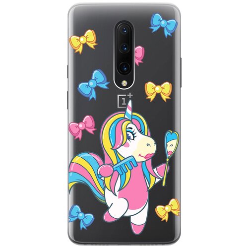 Силиконовый чехол с принтом Lady Unicorn для OnePlus 7 Pro / ВанПлюс 7 Про силиконовый чехол с принтом musical unicorn для oneplus 8 pro ванплюс 8 про