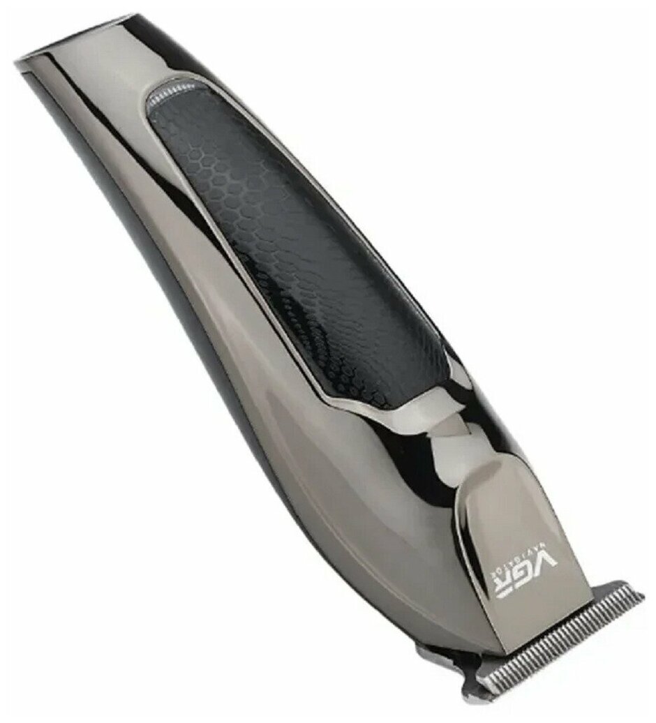 Триммер электрический машинка V-059 для стрижки и бритья бороды усов волос окантовки с насадками дисплеем индикатором заряда барбершоп
