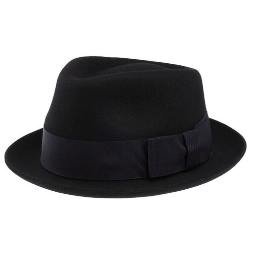 Шляпа Christys, размер 57, черный шляпа трилби stetson шерсть утепленная размер 57 черный