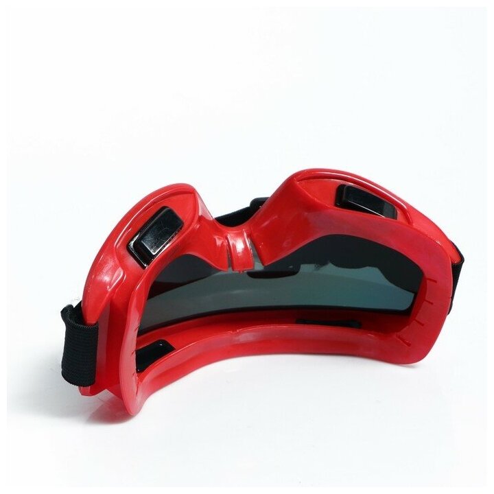 Очки-маска для езды на мототехнике стекло хамелеон красные