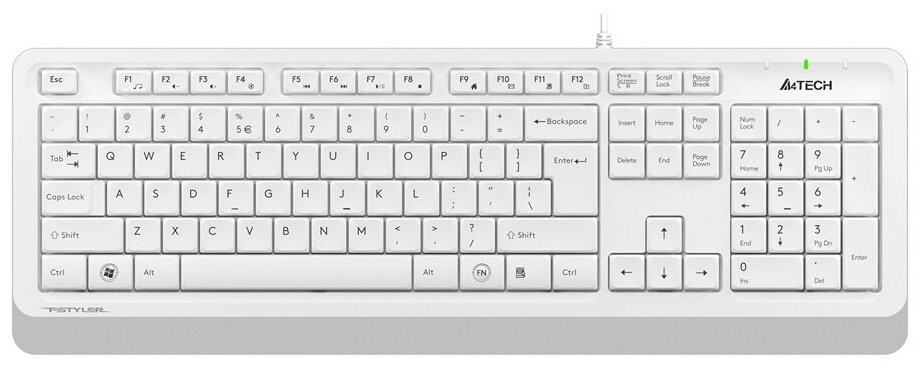 Клавиатура A4 Fstyler FK10 белыйсерый USB