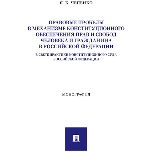 Правовые пробелы в механизме конституционного обеспечения прав и свобод человека и гражданина в РФ (в свете практики Конституционного Суда РФ)