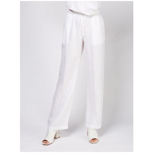 фото Брюки широкие льняные с карманами lisa campione ru 46 / eu 40 / m