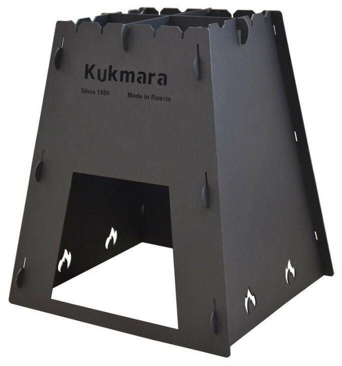 Печь походная KUKMARA пп01, сталь 35х40х35 см, 2 мм - фотография № 8
