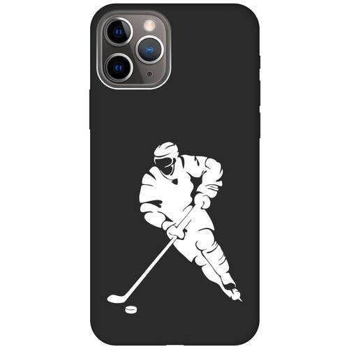 Силиконовый чехол на Apple iPhone 11 Pro / Эпл Айфон 11 Про с рисунком Hockey W Soft Touch черный силиконовый чехол на apple iphone 11 эпл айфон 11 с рисунком hockey soft touch черный