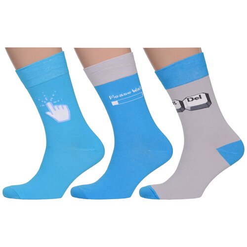 фото Комплект из 3 пар мужских носков moscowsocksclub микс 2, размер 25 (38-40)