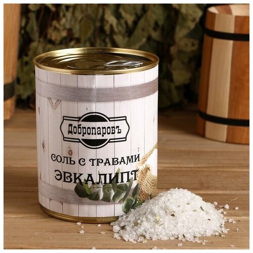 Соль для бани Добропаровъ с травами Эвкалипт в банке