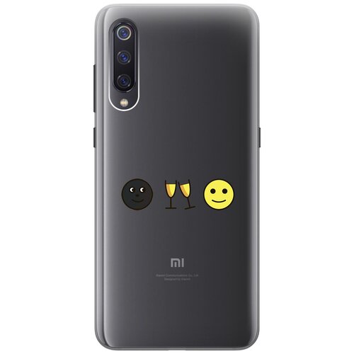 Силиконовый чехол с принтом Cheers! для Xiaomi Mi 9 / Сяоми Ми 9 силиконовый чехол на xiaomi mi 9 сяоми ми 9 с 3d принтом cosmocorgi прозрачный