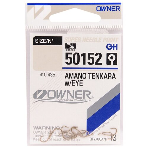 OWNER Крючок Amano Tenkara w/eye brown №8 12шт 50152-08 owner крючок amano tenkara w eye brown 8 12шт 50152 08