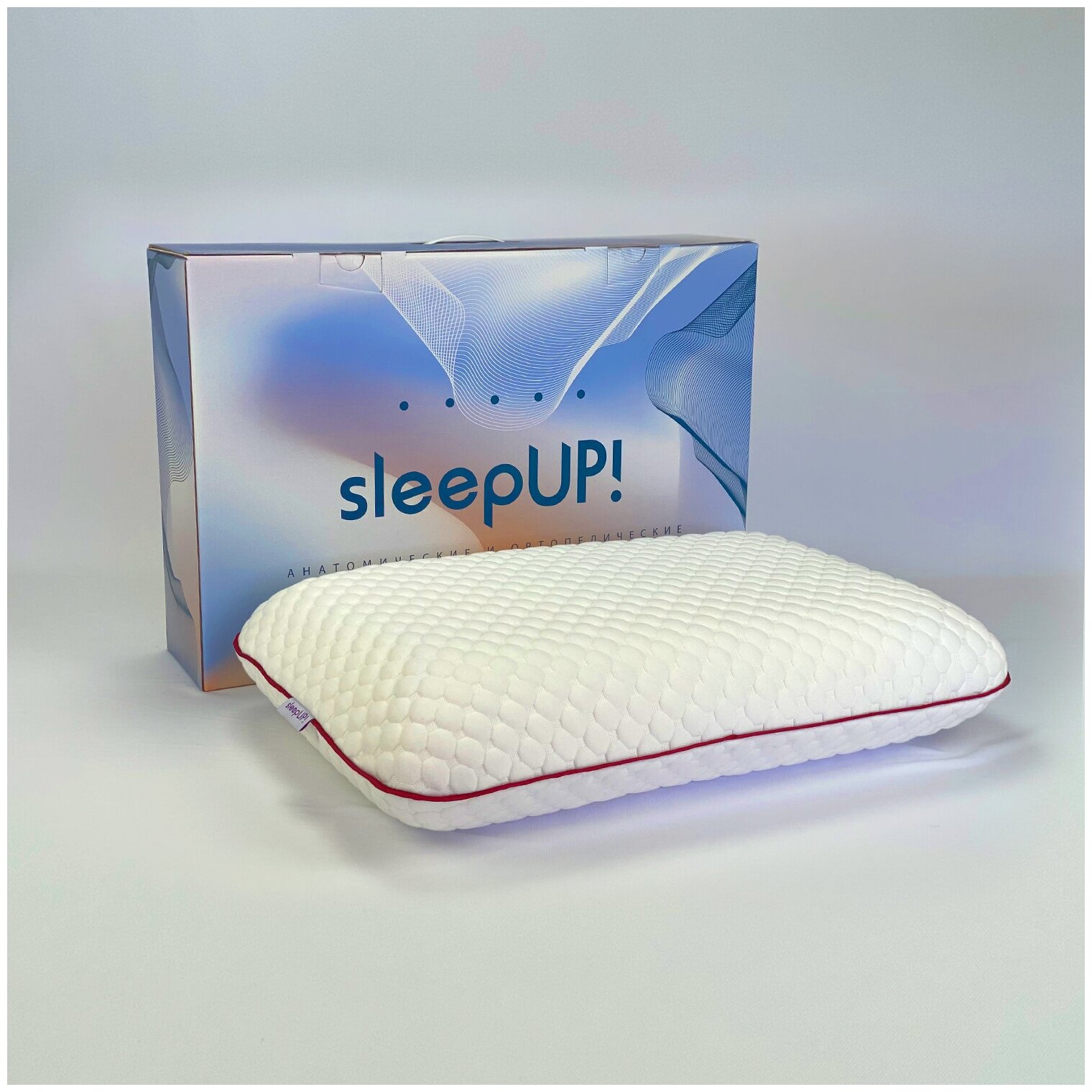 Анатомическая подушка SleepUp Soft S с эффектом памяти для детей и взрослых - фотография № 1